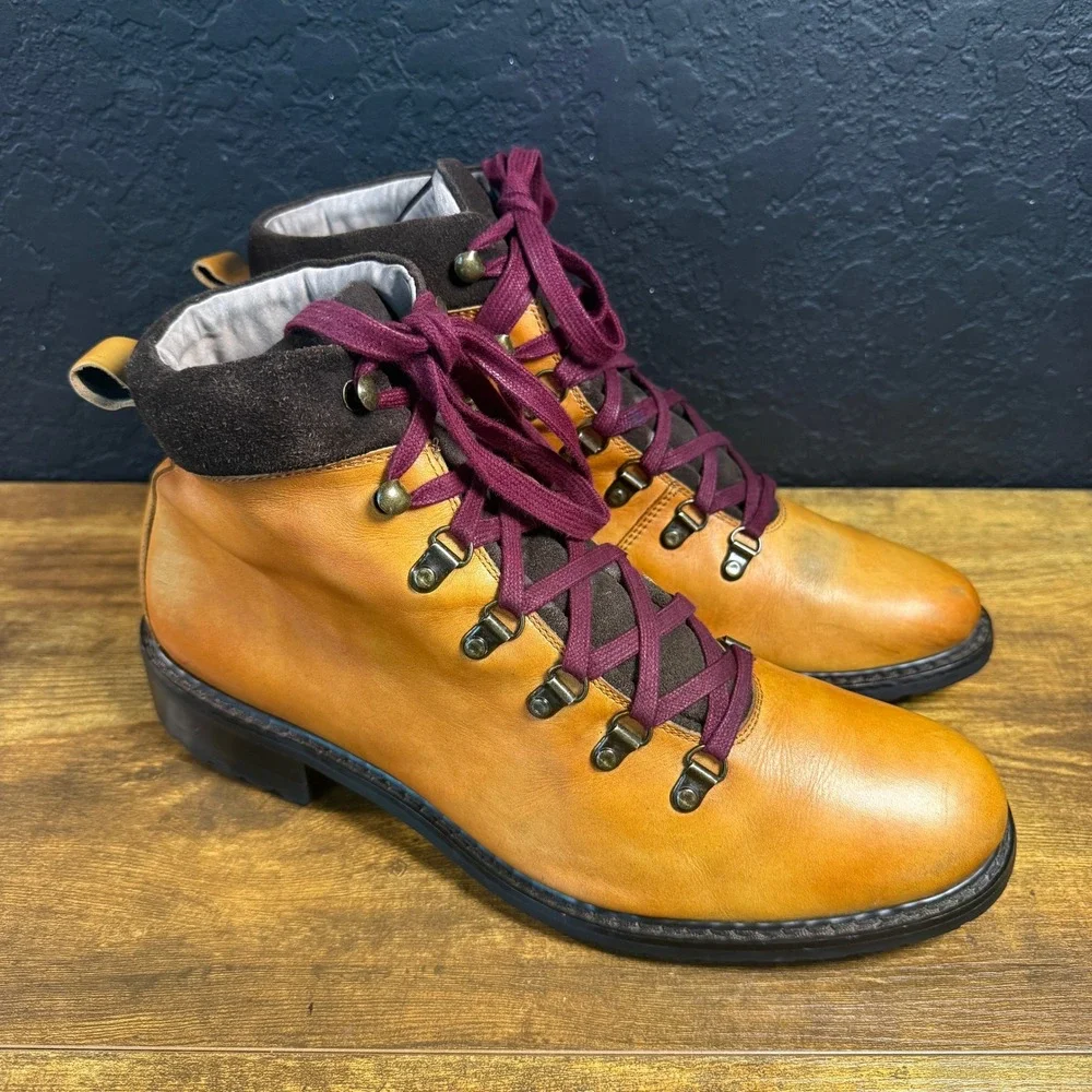 Rush by Gordon Rush Chester 104541 Tan Leather Hiking Boots Mens 11